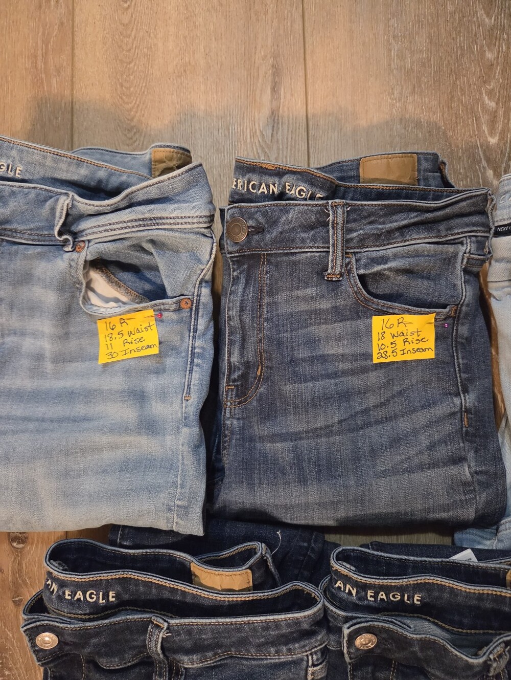 BUNDLE American Eagle Outfitters EUC Size 16R and one 16S, size on tags 5 pair - Picture 6 of 8